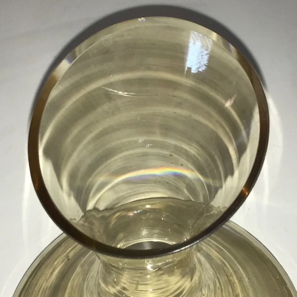 Ships Wine Decanter Slant Top W/ Round Bottom Champagne Crystal Decanter